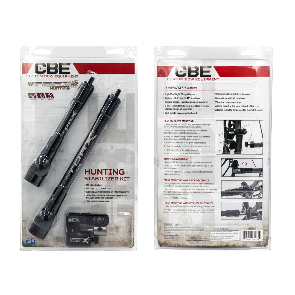 CBE Torx bow mount with weights improves bow balance