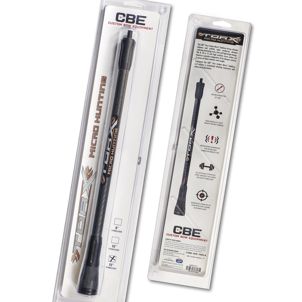 CBE Torx Micro Stabilizer 15-inch dampener system reduces felt vibration for smoother follow-through