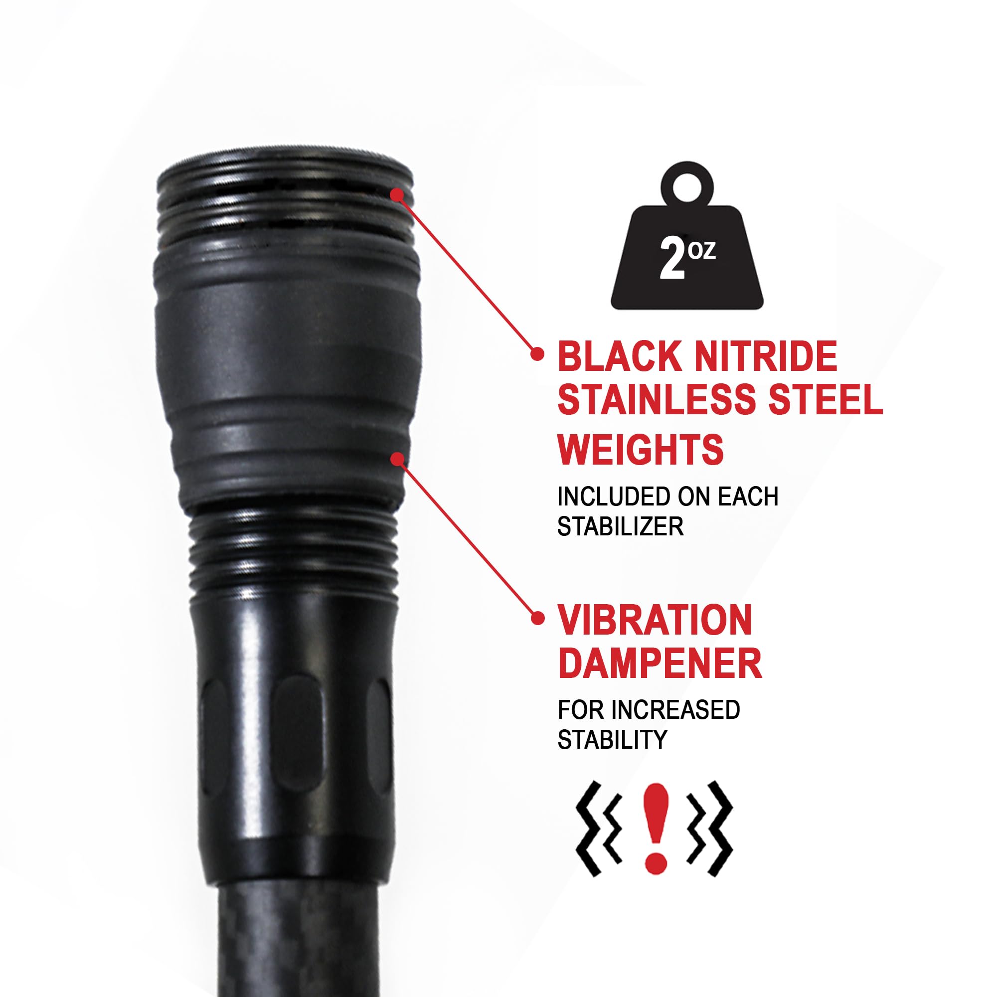 CBE Torx Micro Stabilizer 15-inch weight kit adds balance and stability during shots