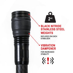 CBE Torx Micro Stabilizer 15-inch weight kit adds balance and stability during shots