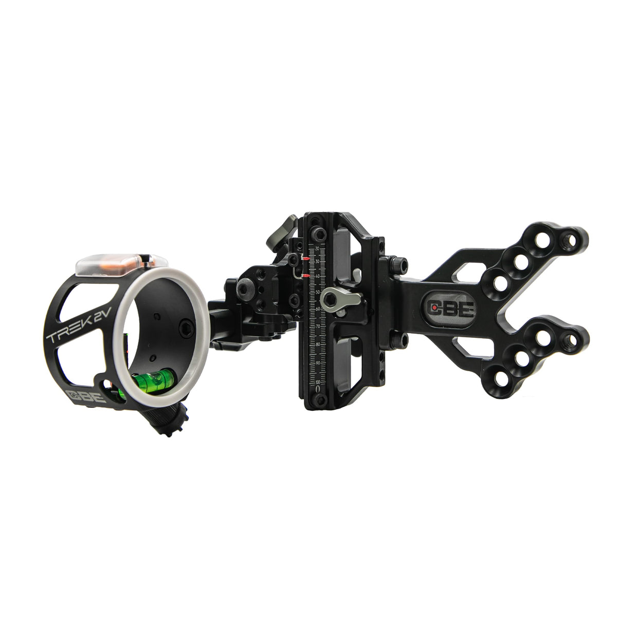 CBE Trek vertical pin assembly with 2-pin setup for clear aiming points