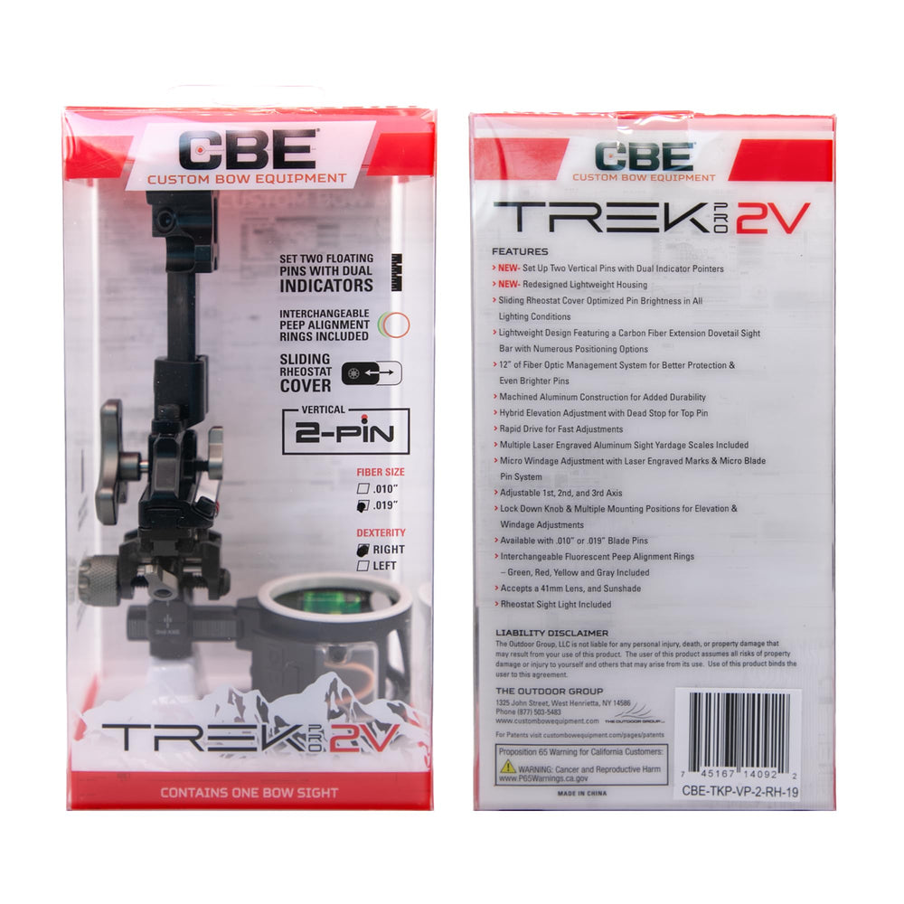 CBE Trek aluminum sight demonstrates rugged durability for field use