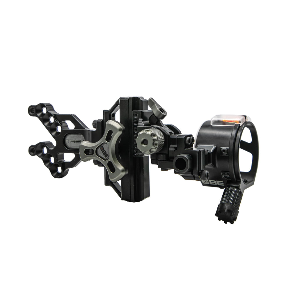 CBE Trek vertical pin dual-indicator setup showing two vertical pins for quick reference