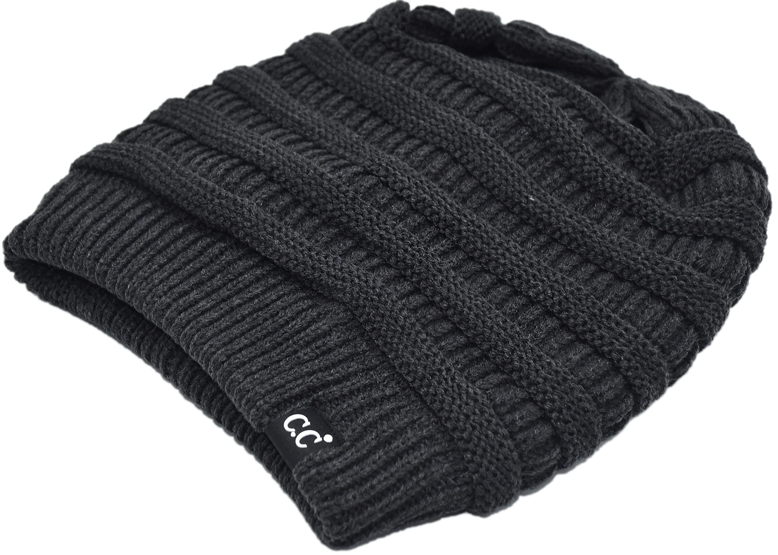 C.C charcoal grey beanie complements casual outfits while keeping you warm.