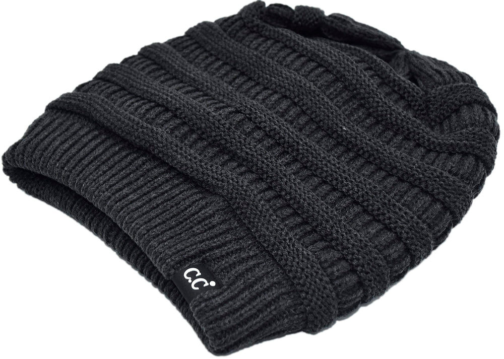 C.C charcoal grey beanie complements casual outfits while keeping you warm.