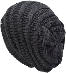 C.C one-size beanie with roomy 13.39 x 10.24 inch dimensions.