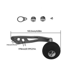 Power handle with non-slip EVA knob for baitcasting reels close-up