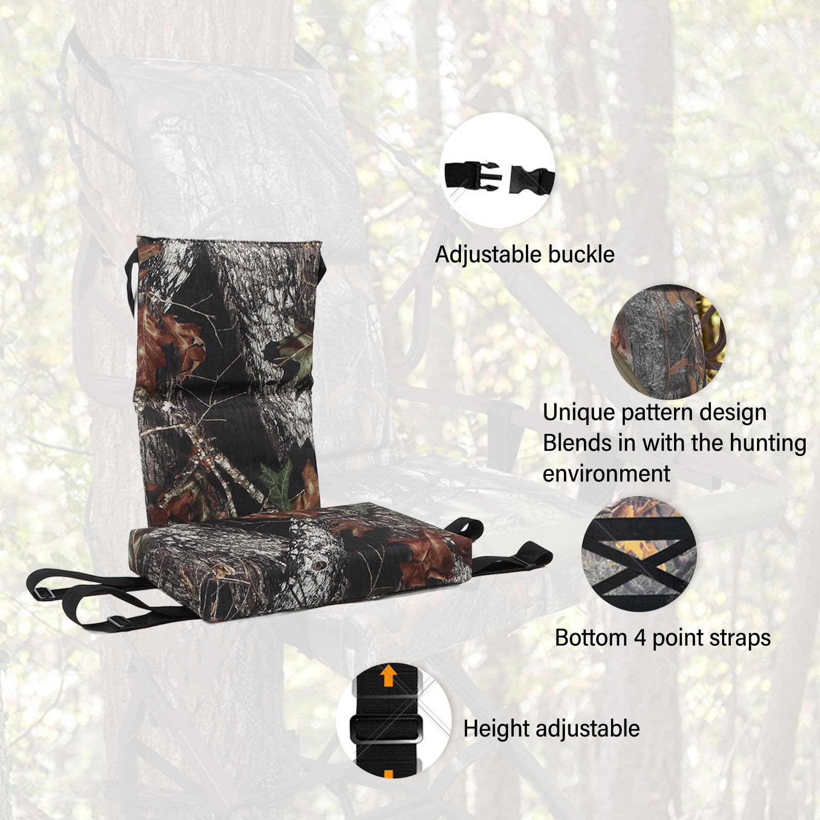 CCYLEZ seat cushion with straps designed for easy outdoor use