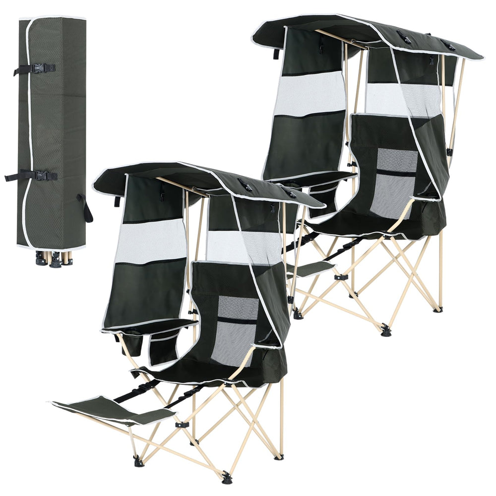 CDEN Canopy Chair 2-pack showing shade and seating for camping