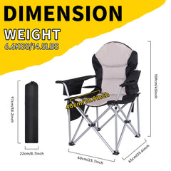 CDEN heated chair built-in cooler keeps drinks cold outdoors
