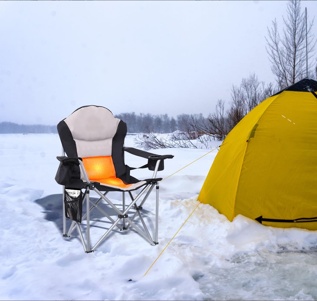 CDEN portable heated chair with carry bag and straps