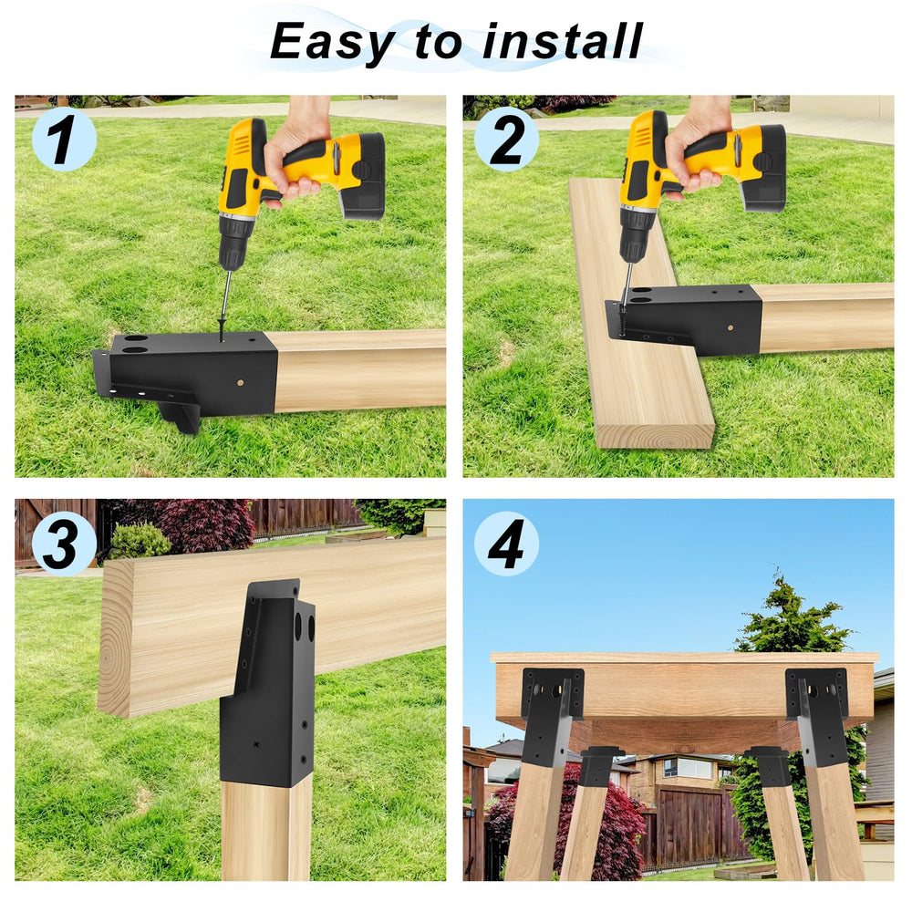 CDFYJHFDQ 4x4 brackets provide heavy-duty support up to 1200 lbs