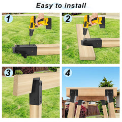CDFYJHFDQ 4x4 brackets provide heavy-duty support up to 1200 lbs