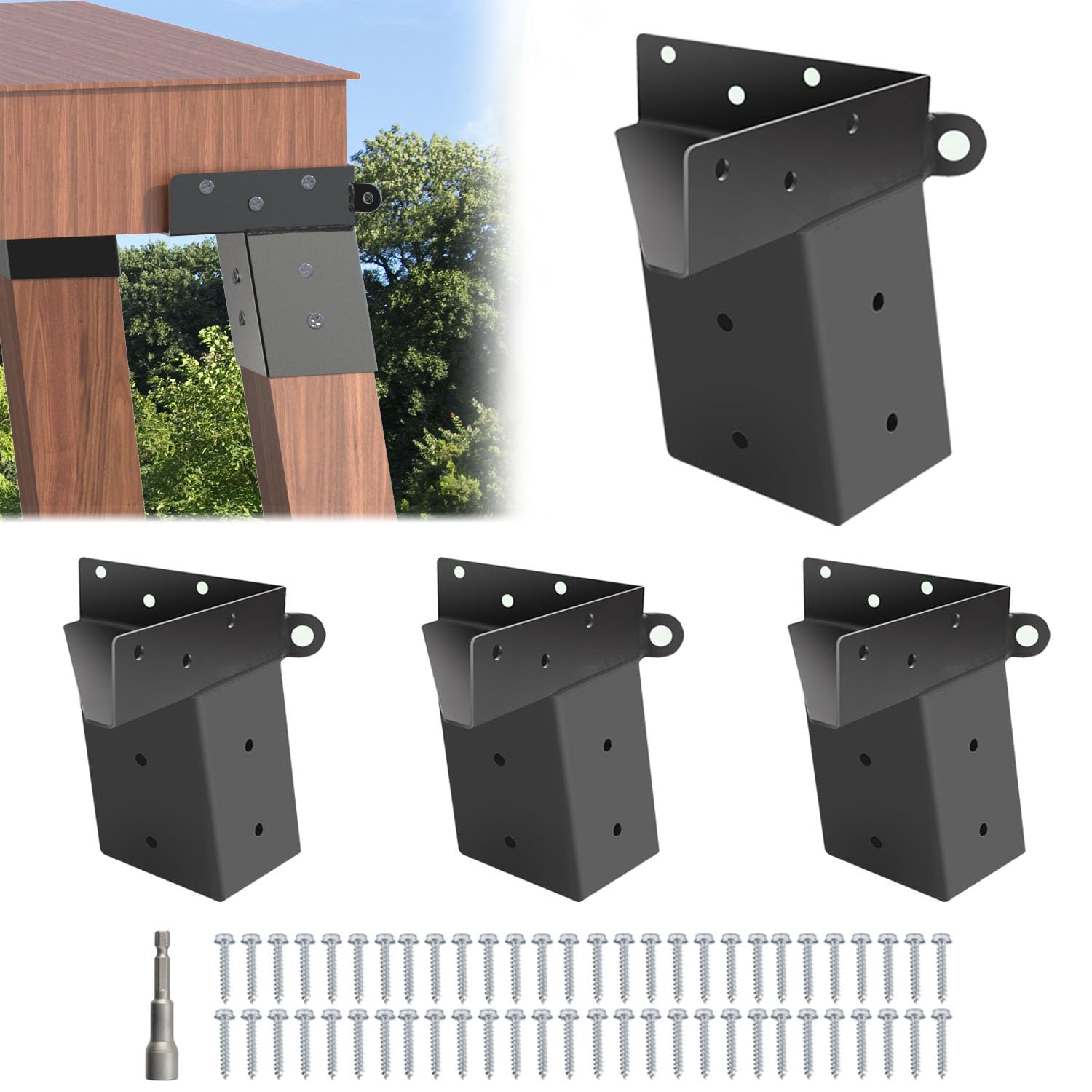 CDFYJHFDQ deer stand bracket 4x4 assembly demonstrates solid platform connection for hunting setups