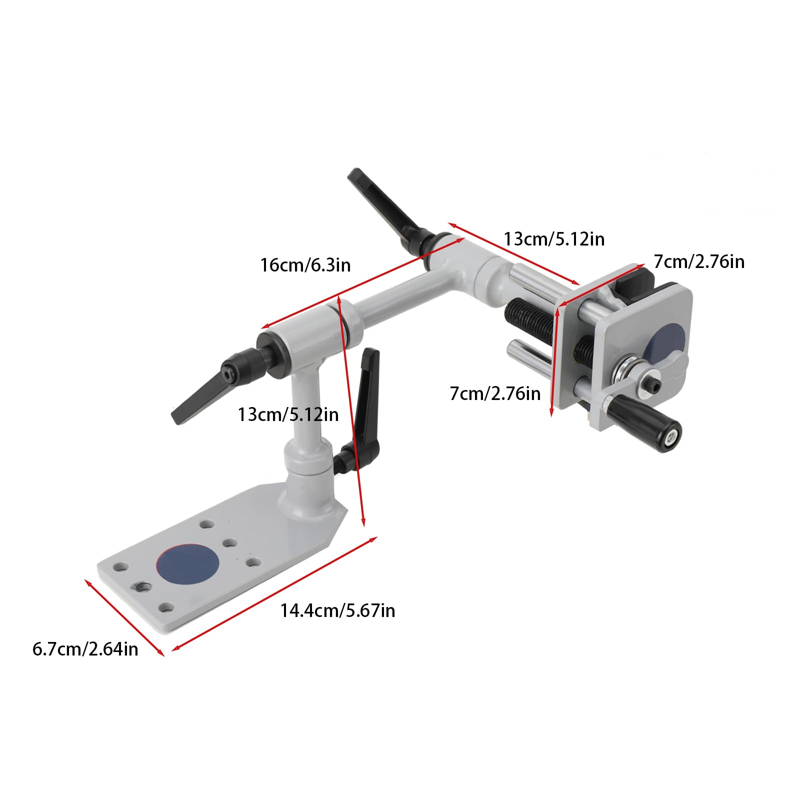 CDZHLTG bow vise demonstrates 360° rotation for flexible alignment during setup.