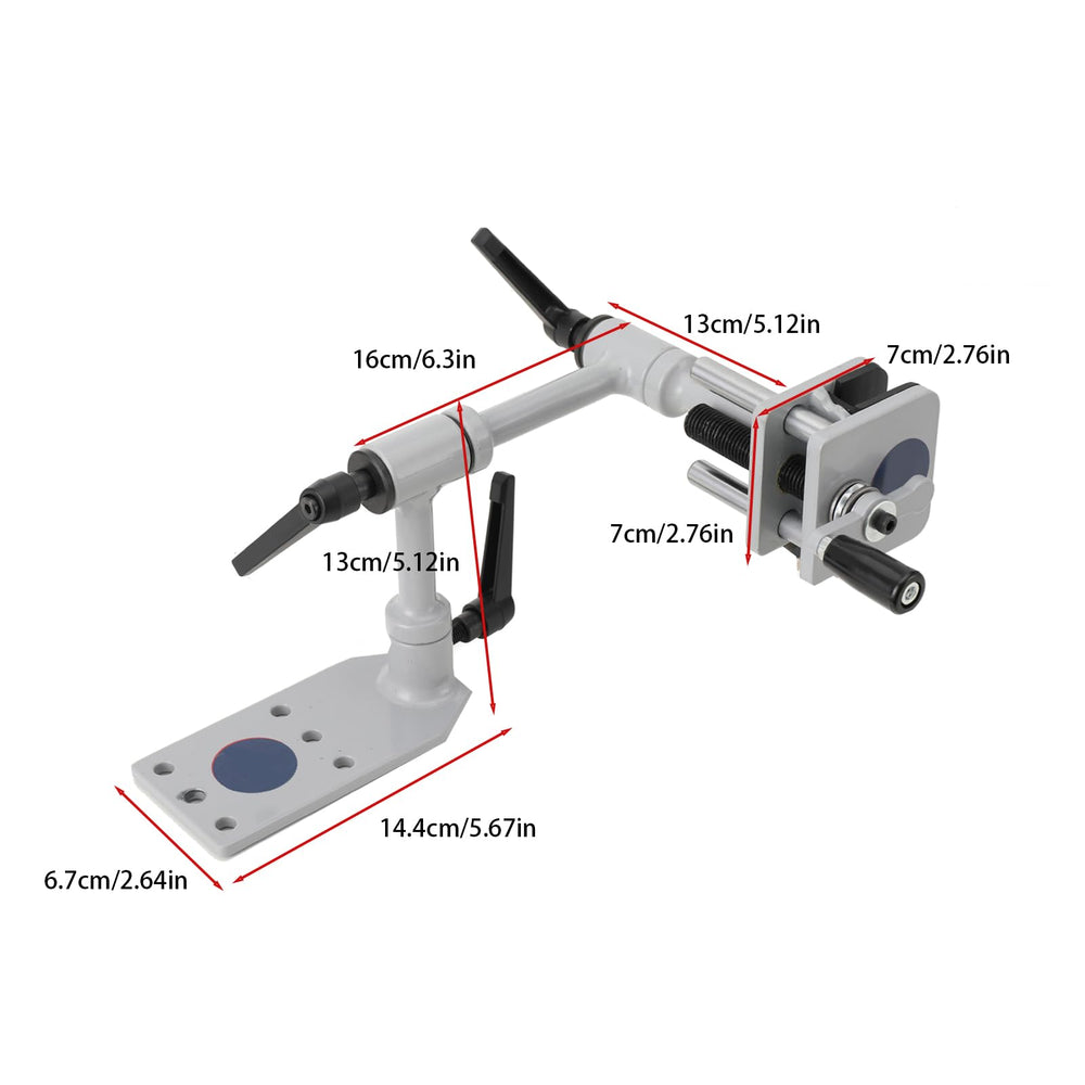 CDZHLTG bow vise demonstrates 360° rotation for flexible alignment during setup.
