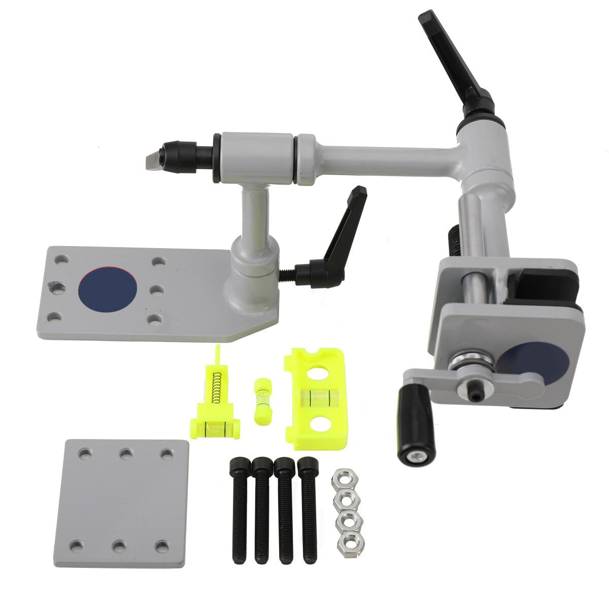 CDZHLTG universal bow vise mounted on a workbench for stable archery setup.