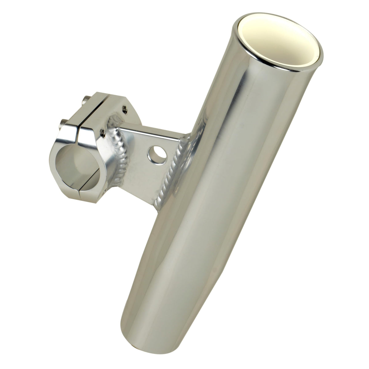 CE Smith aluminum rod holder mounted on rail clamp for organized fishing setup