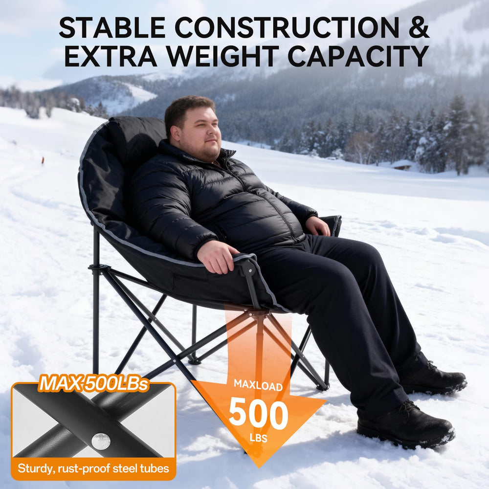 ceamorfco oversized moon seat provides extra room and comfort