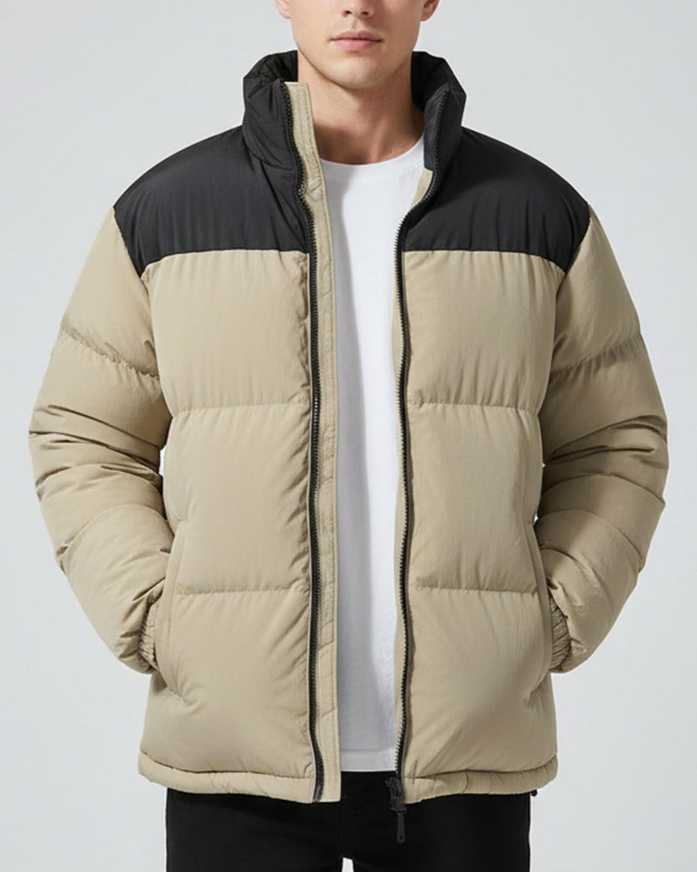 Ceauros men's winter coat with waterproof finish protects against light rain during adventures