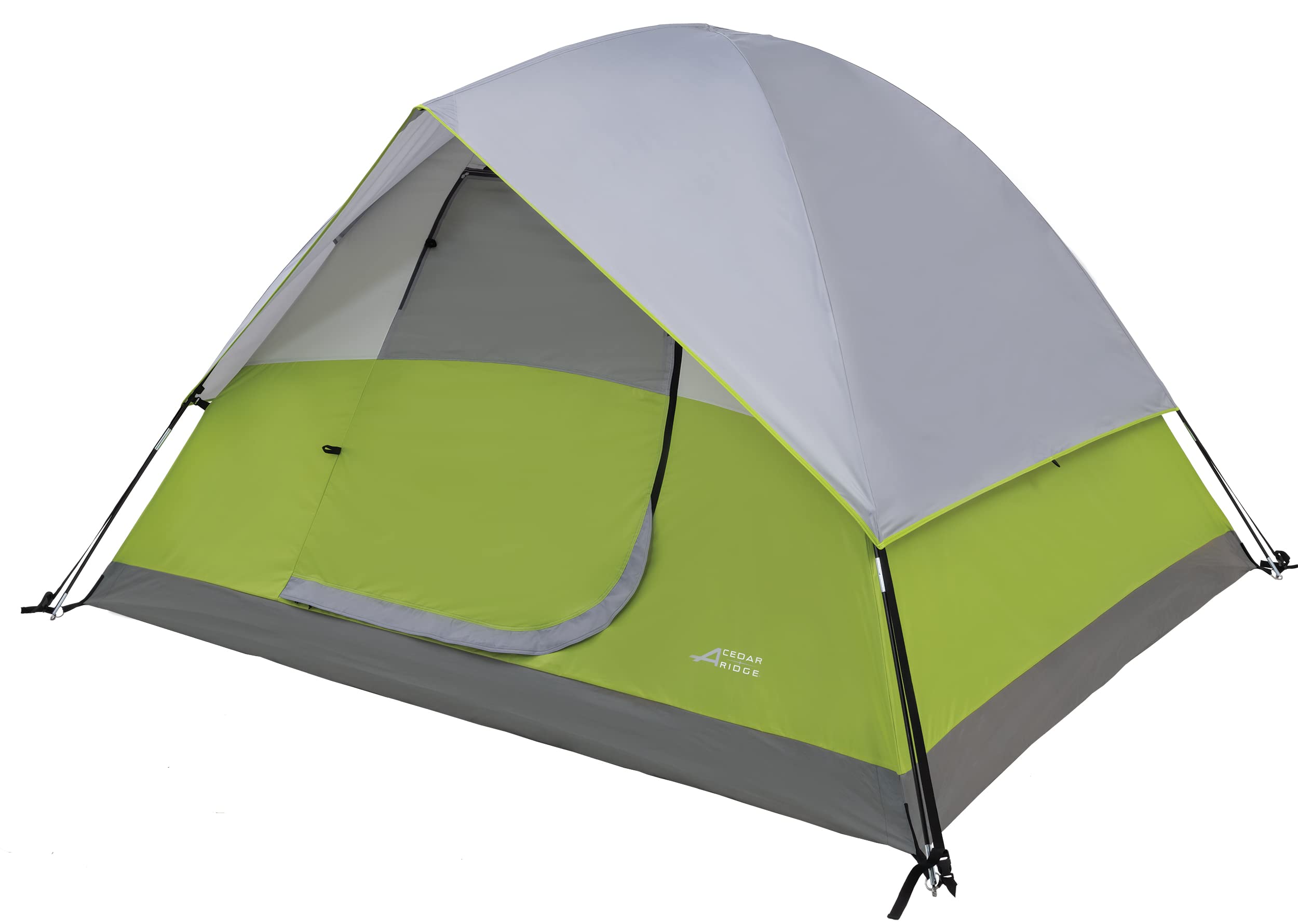 Cedar Ridge Cypress 4-Person Tent front view highlighting quick setup and spacious interior.