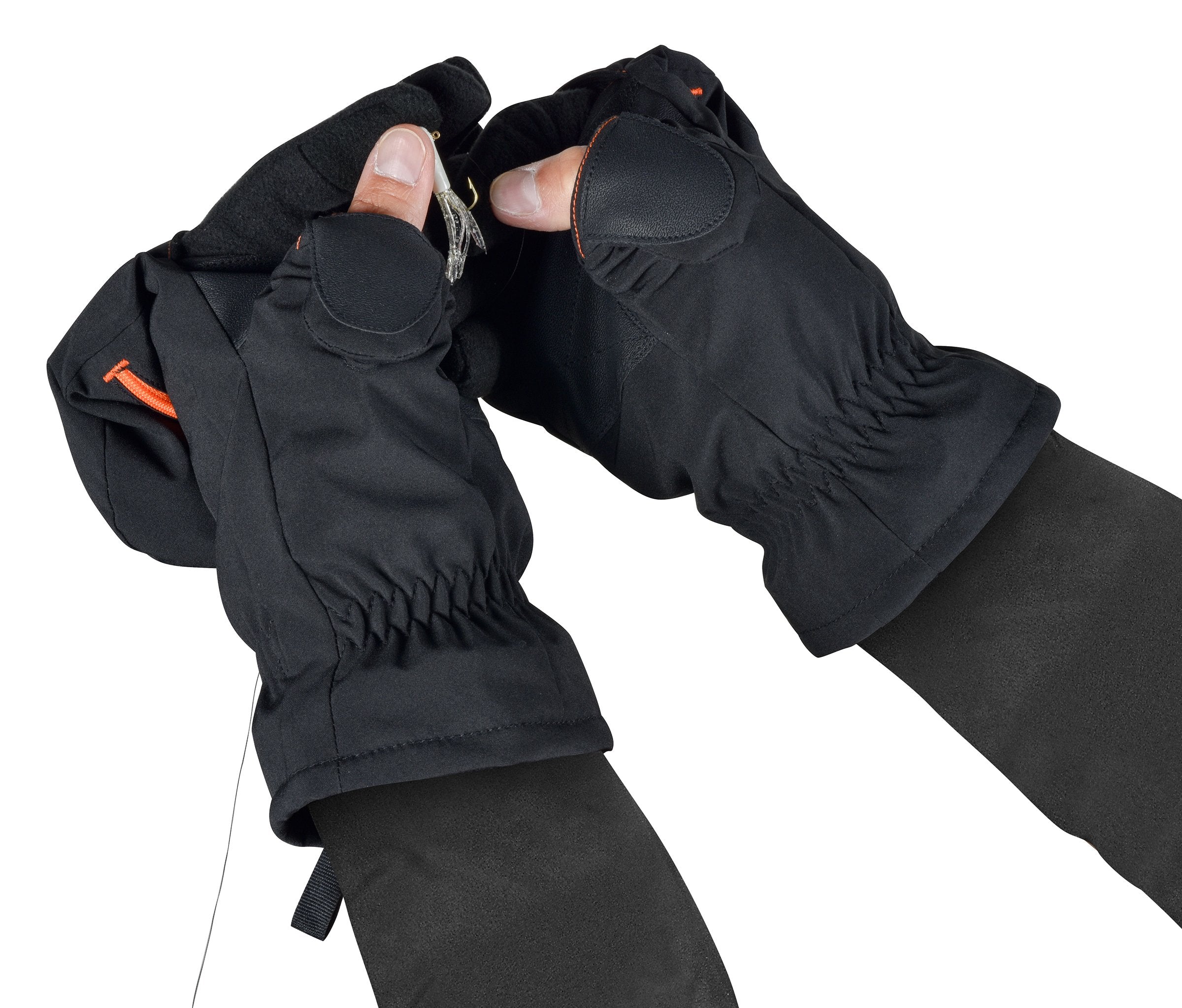 Celsius Insulated Flip Mitts Large XL, mitten open for mobility and dexterity.