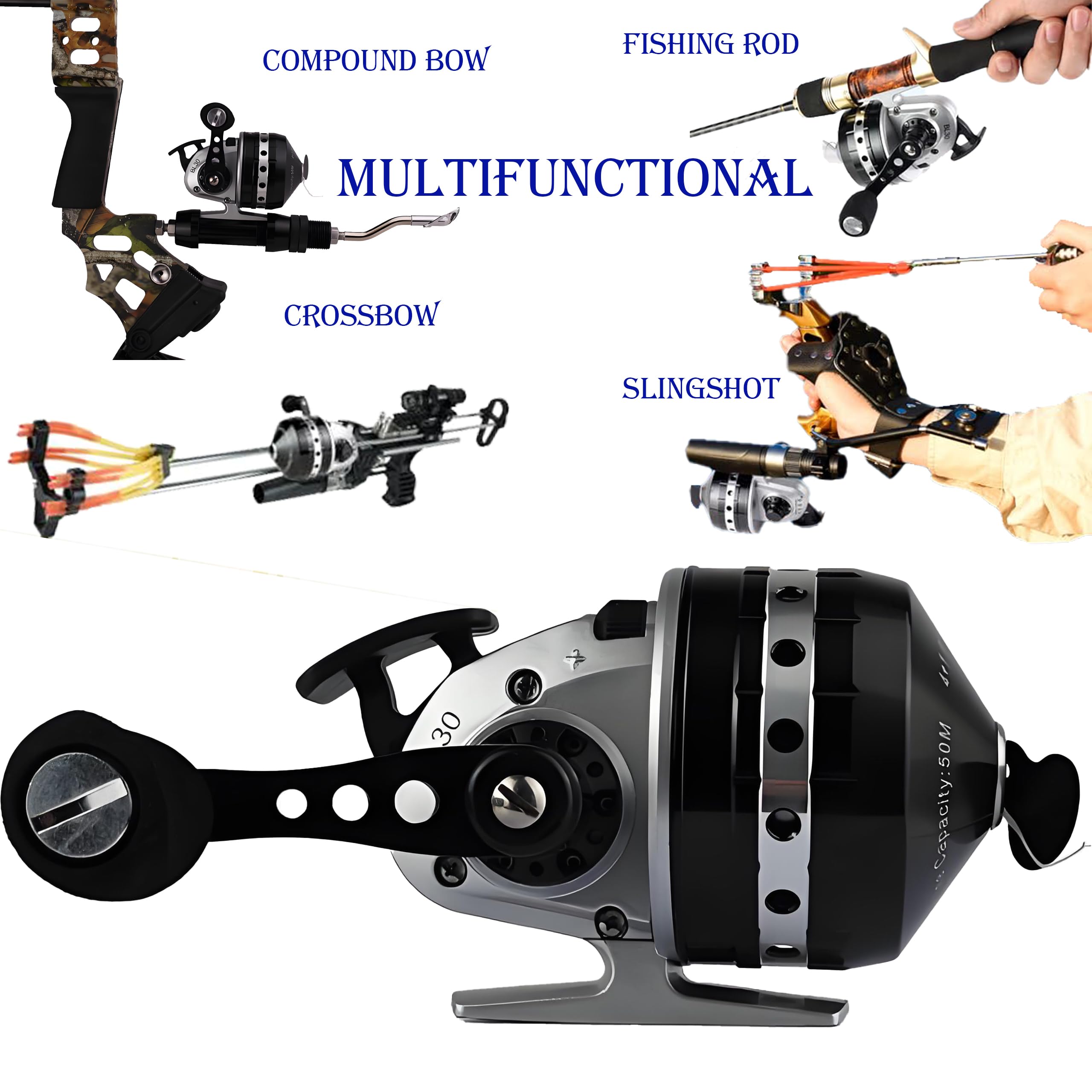 CENWTY BL30 ready-to-fish setup shows reel with line and spool.