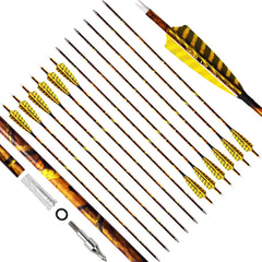 CENWTY 30inch camo carbon arrow shaft improves precision for hunting practice.