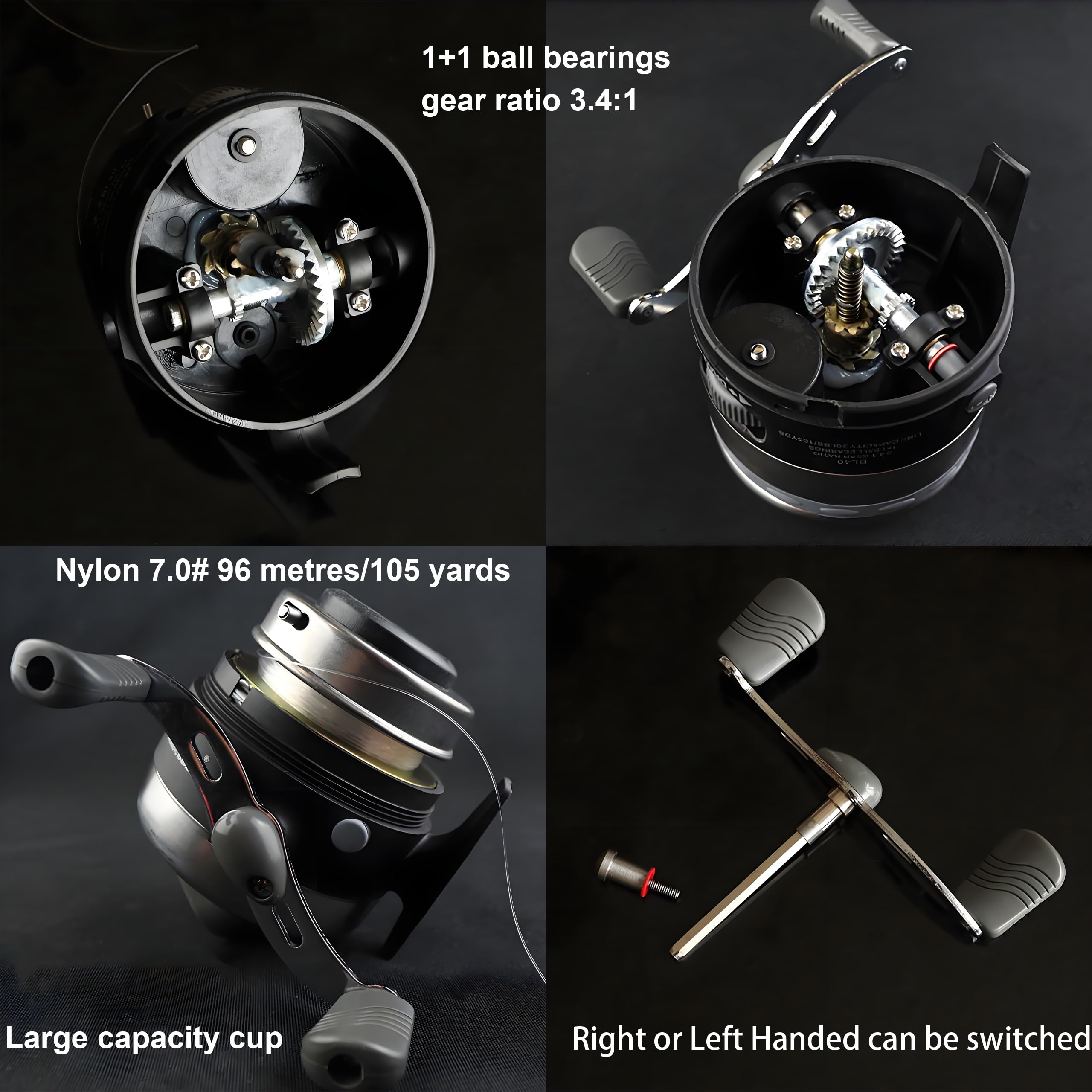 CENWTY BL40 internal gear shot shows durable stainless steel gears for reliability