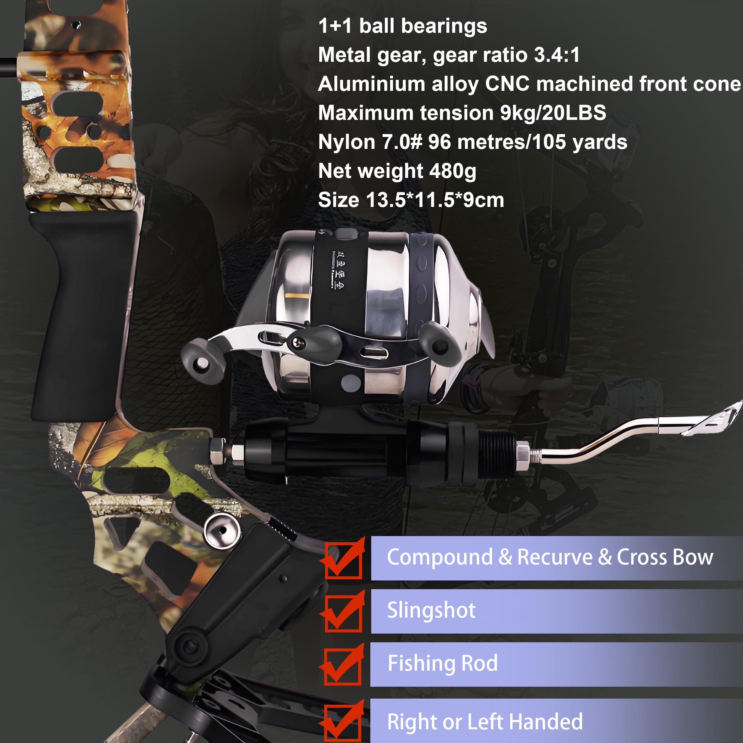 CENWTY BL40 spincast reel right-hand view supports smooth retrieval and control