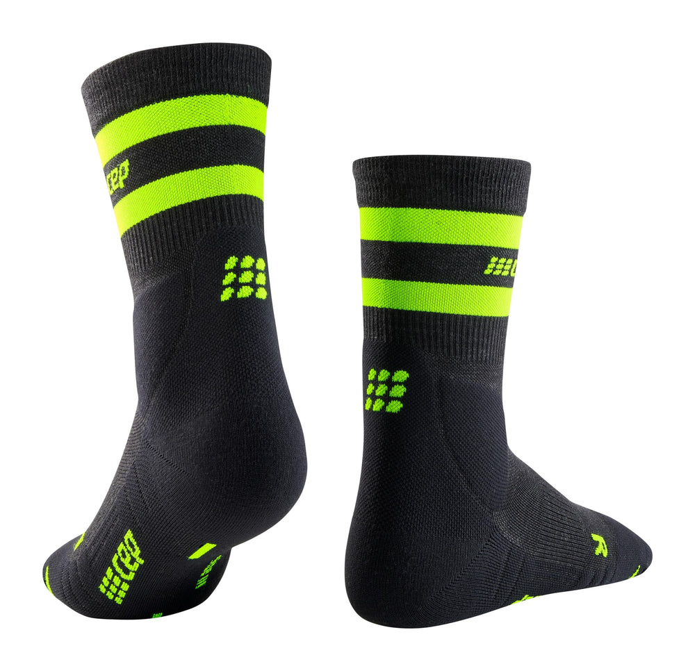 CEP 80's hiking socks ankle padding cushions ankle bones on rugged terrain.