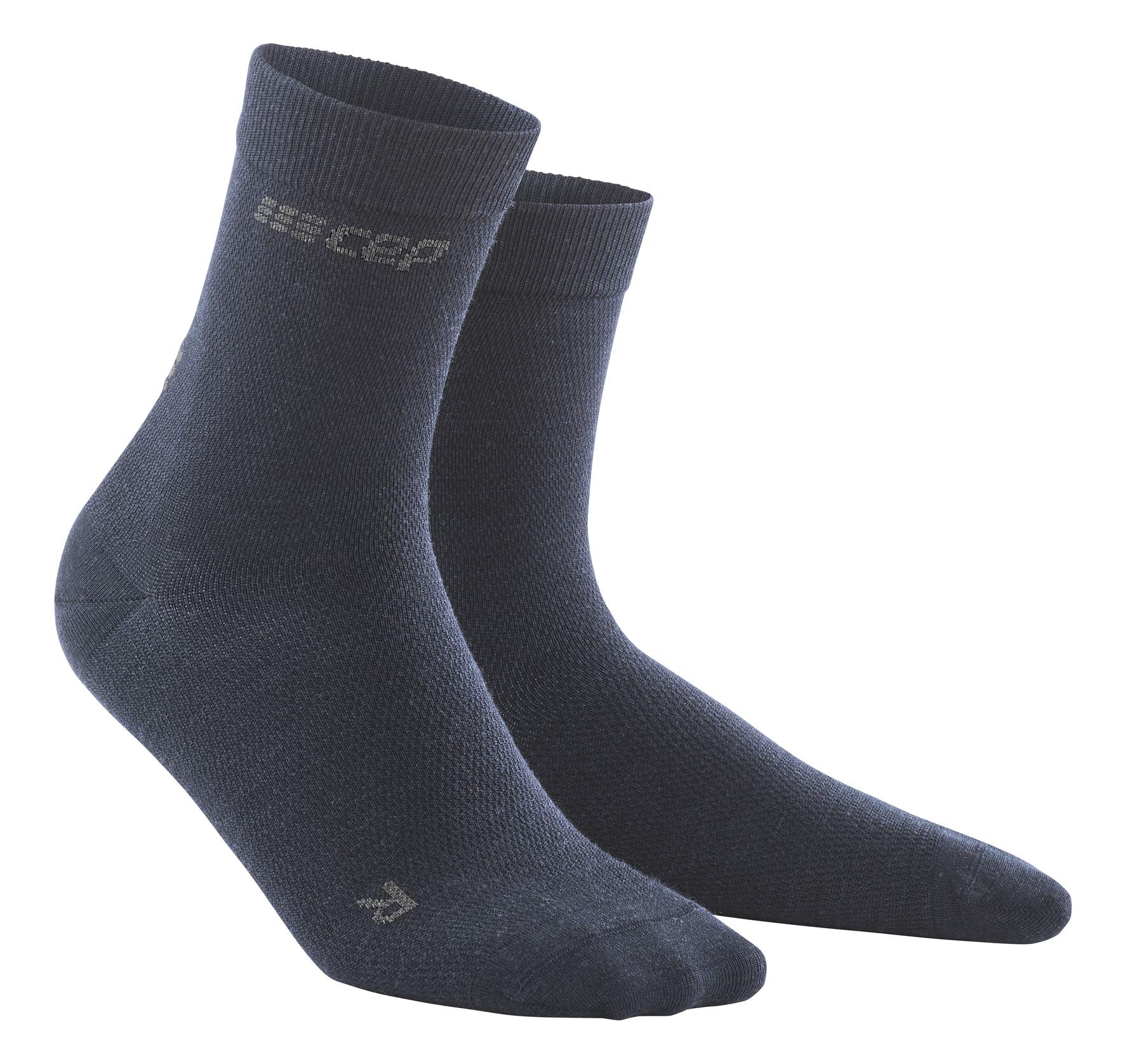 CEP Allday Merino Mid Cut Socks on foot show comfortable recovery-ready fit