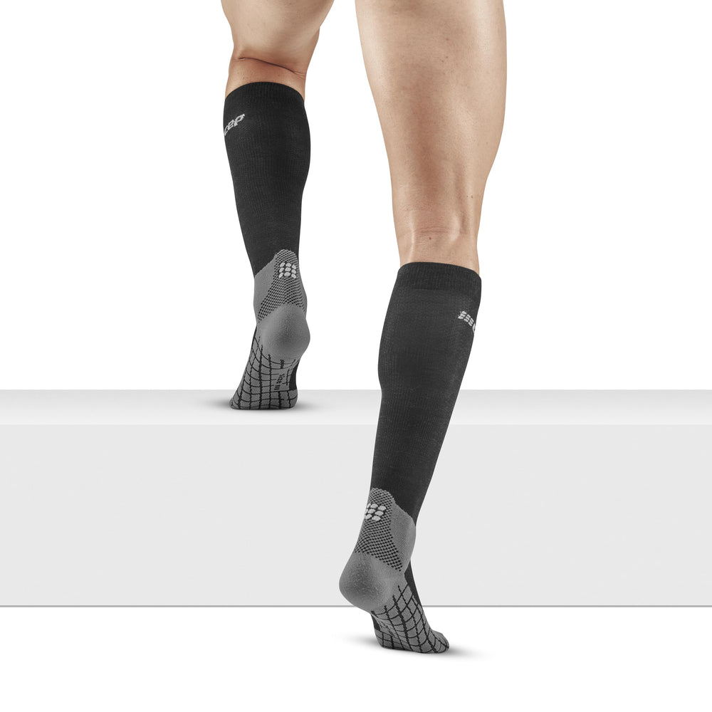 CEP Hiking Light Merino Tall Socks compression zone supports legs on long hikes