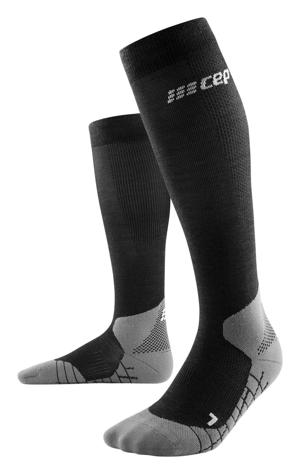 CEP Hiking Light Merino Tall Socks close-up showing odor-control and breathability for trails