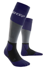 CEP Max Cushion Hiking Tall compression socks gray-purple front view showing supportive fit