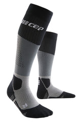 CEP Max Cushion Hiking Socks Grey/Black, front view highlighting plush cushioning
