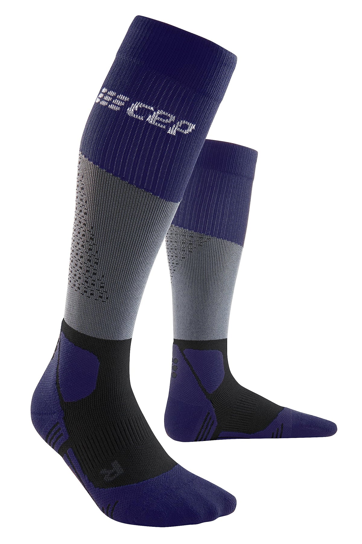 CEP Max Cushion hiking tall sock front view with plush padding for trail comfort.