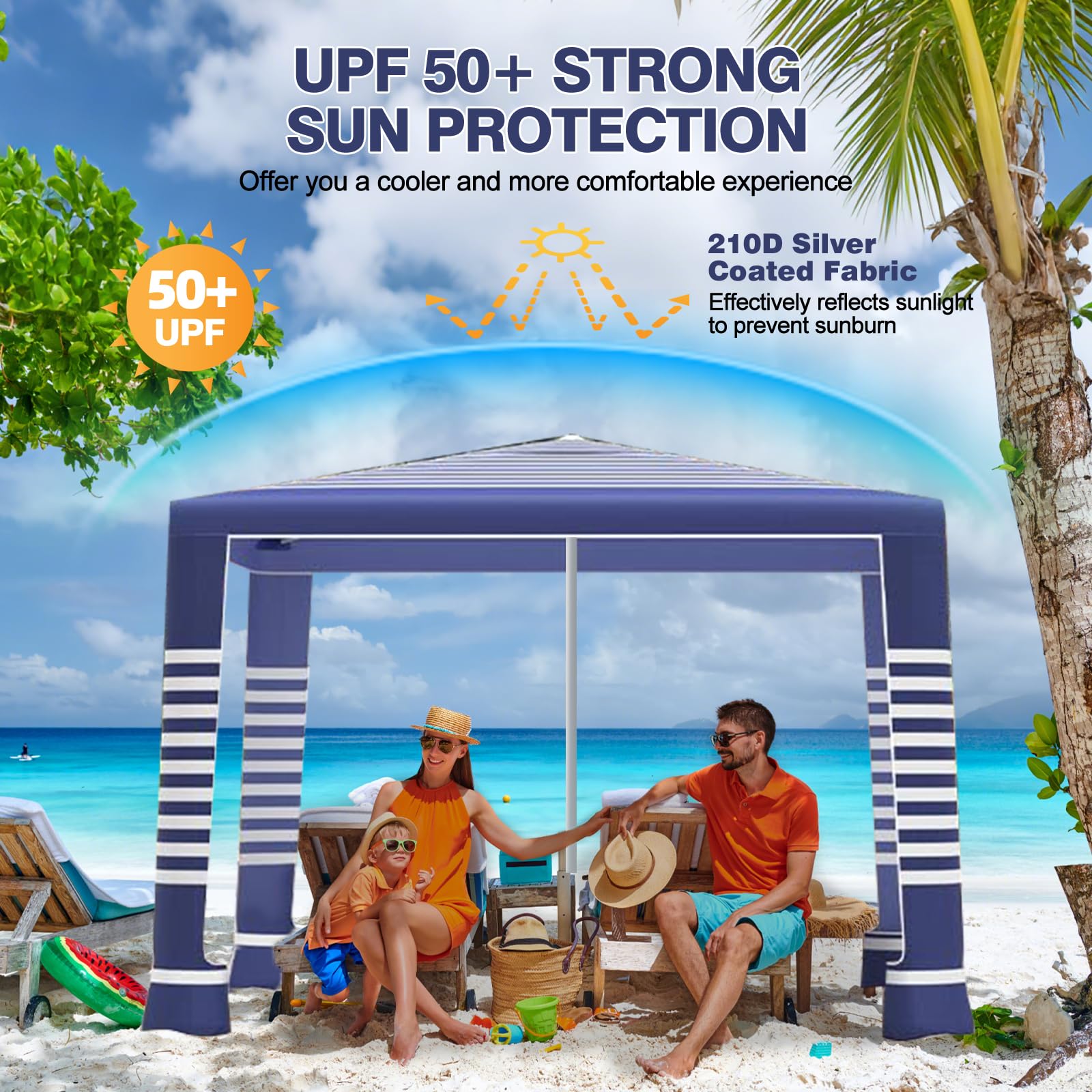 cepkquis Beach Tent folds compactly for easy transport and storage.