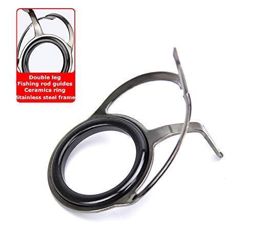 Ceramic ring rod eyelets with stainless steel frame