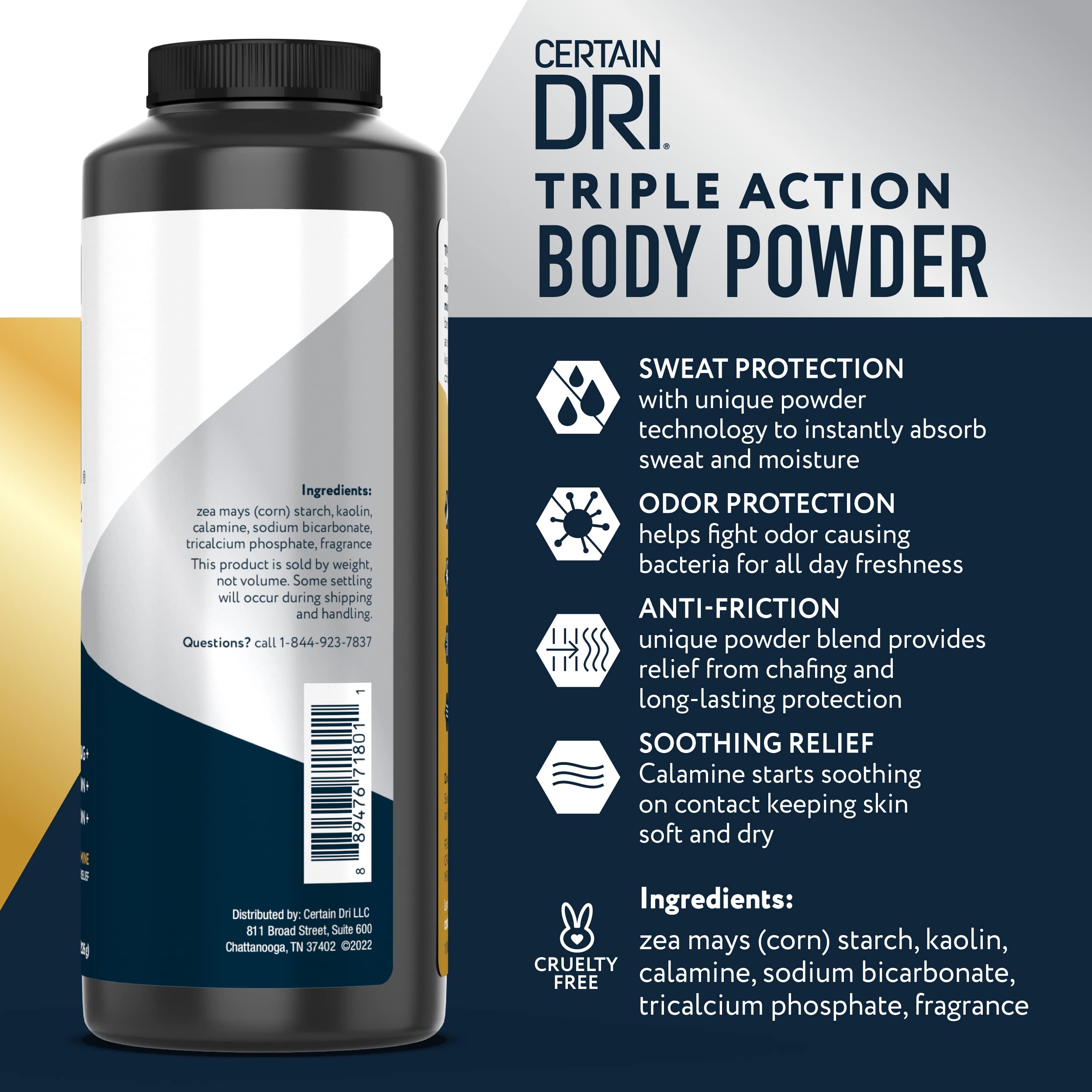Applied on friction-prone areas to reduce chafing during activity.