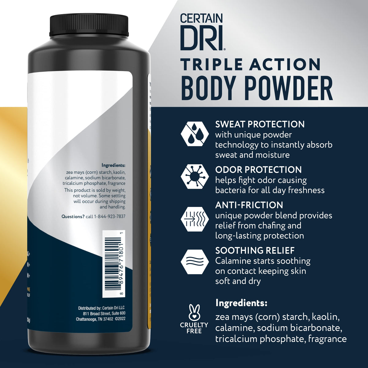 Applied on friction-prone areas to reduce chafing during activity.