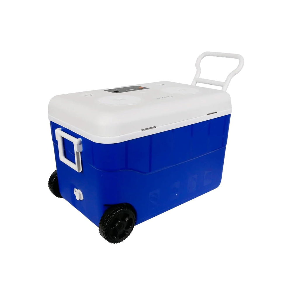 Cerwin Vega 55QT cooler built-in speakers ready to fill outdoor spaces with sound.