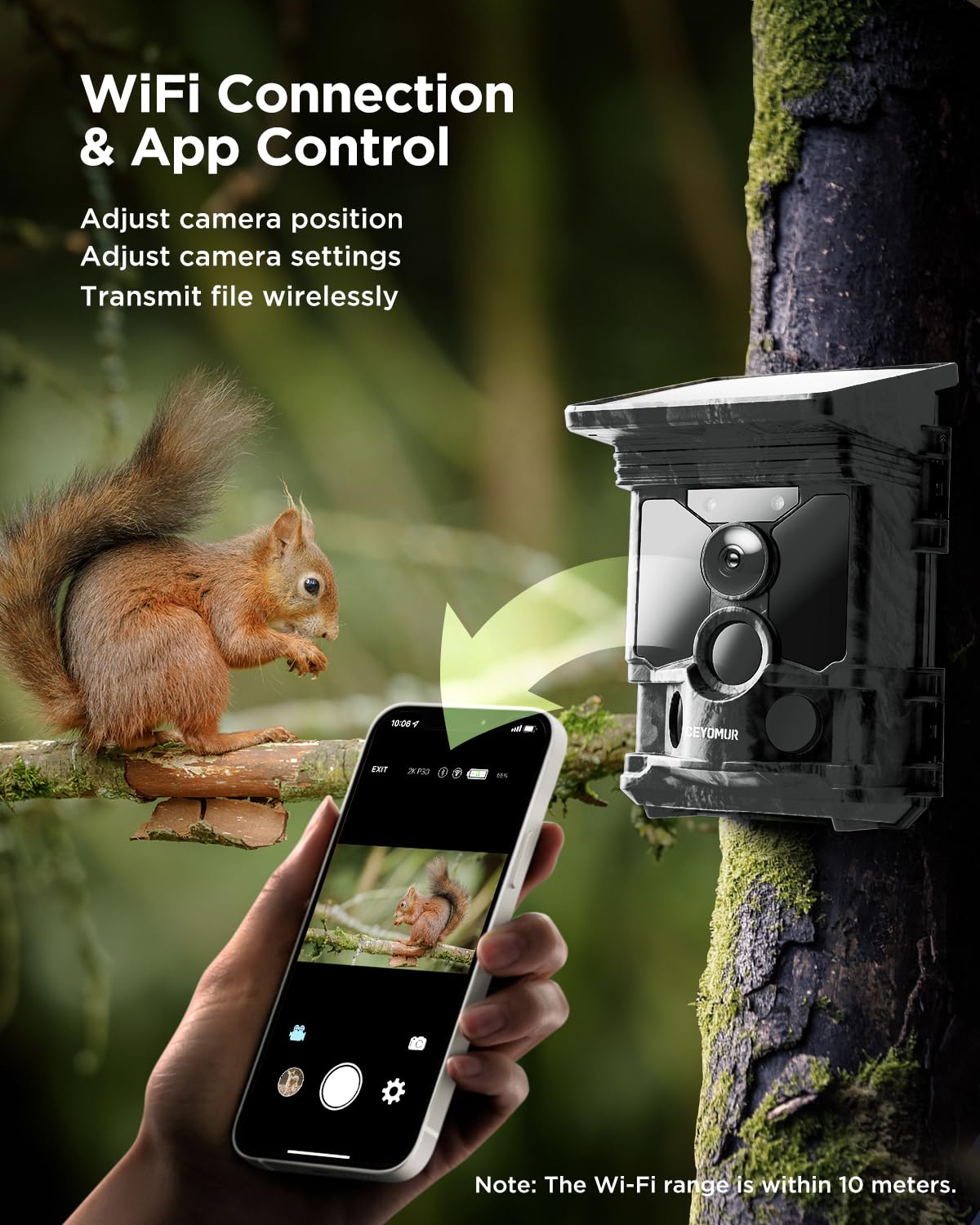 CEYOMUR 120-degree detection range captures broader wildlife movement.