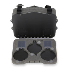 Back view showing tippet holder for 3 tippets