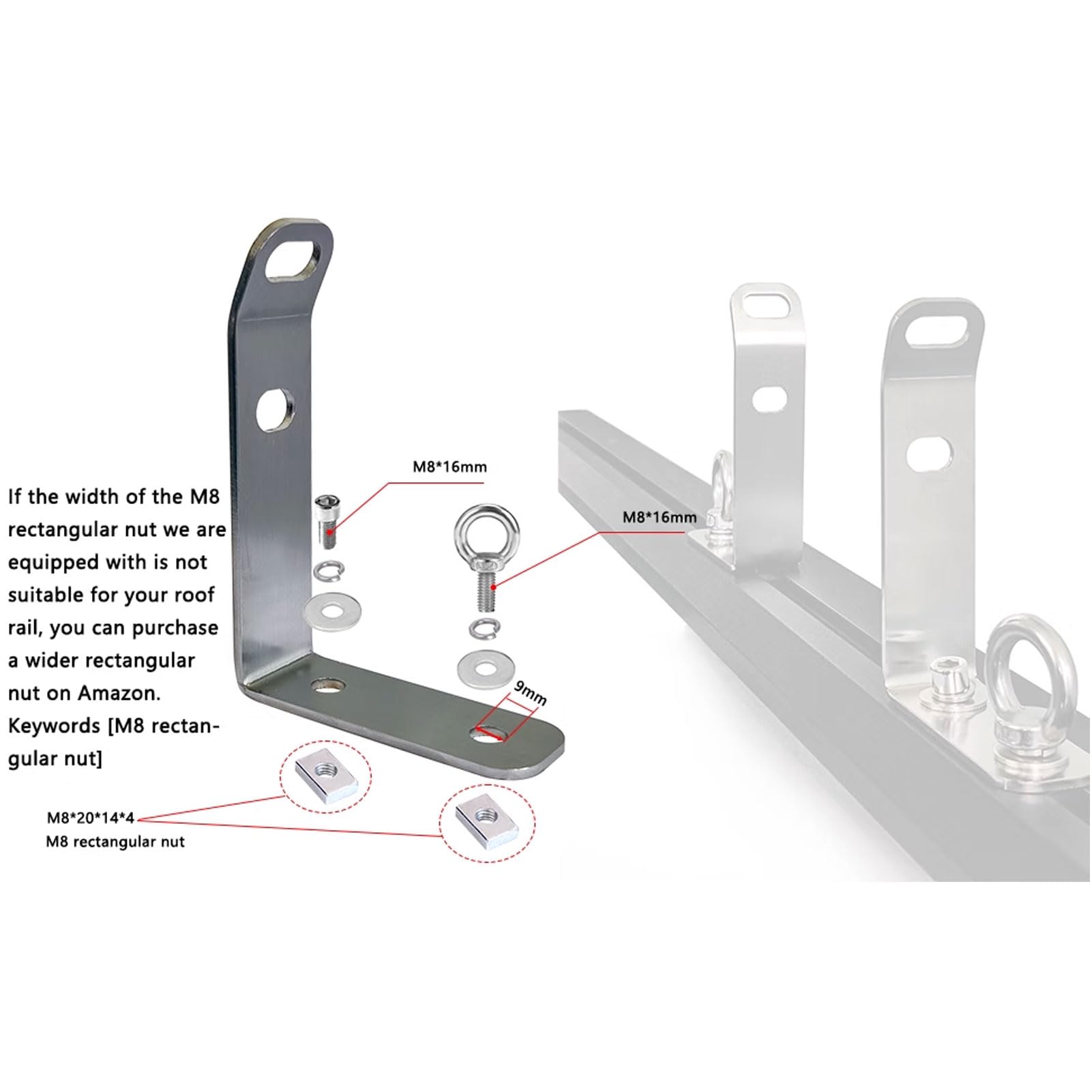 CFTGIW kayak-secure load stops help stabilize watercraft on roof racks