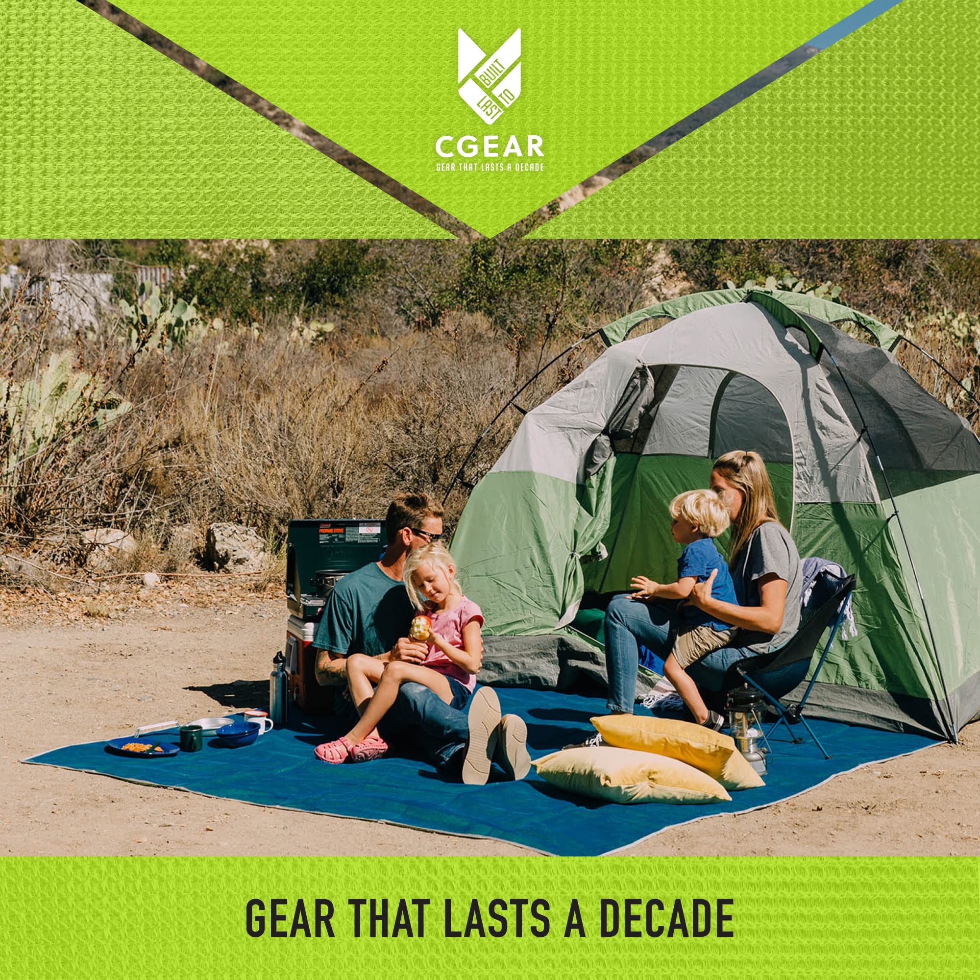 CGEAR The Original XLARGE facilitates big gatherings with quick drying after rain showers.