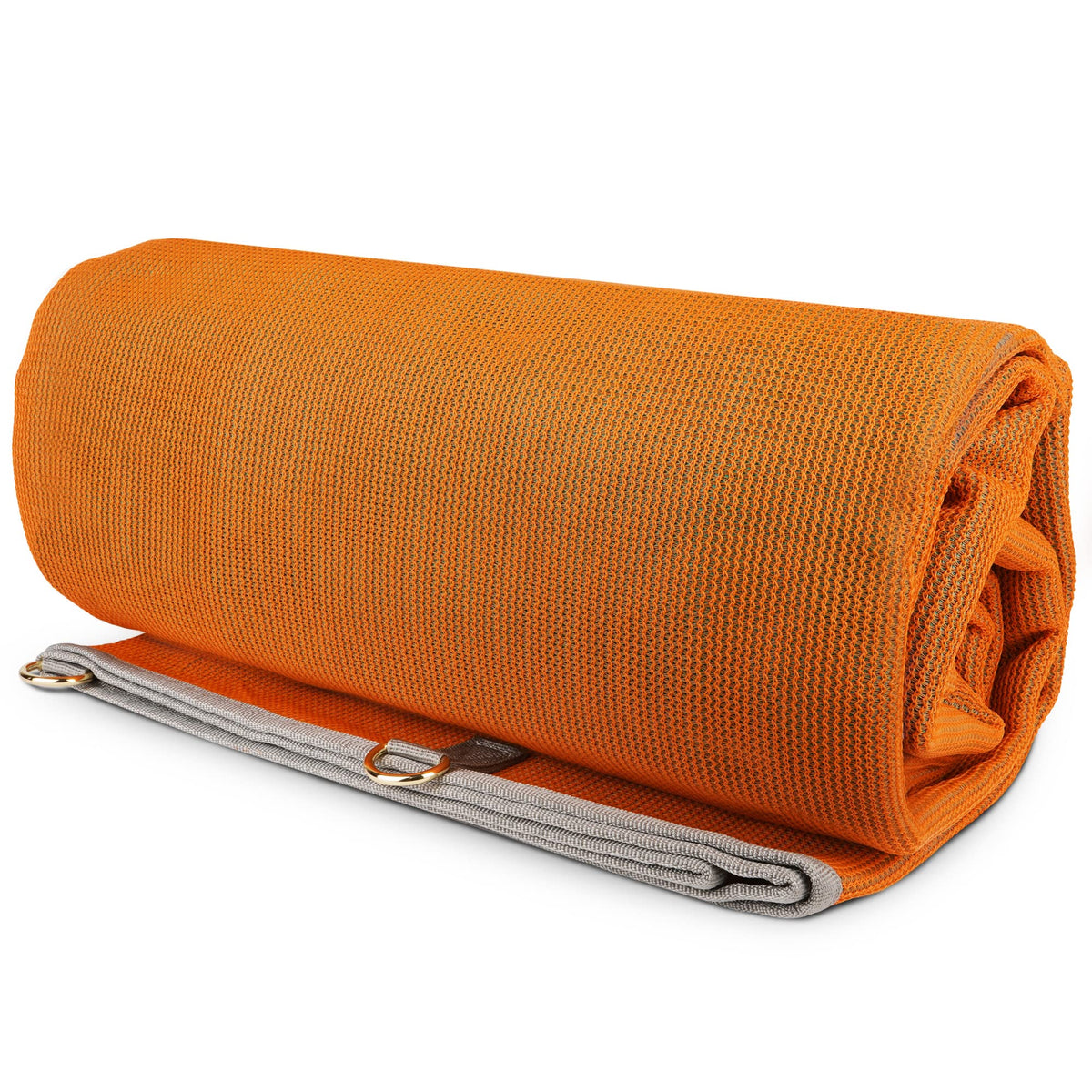 CGEAR The Original sand-free mat on the beach provides a clean, sand-free lounging surface.