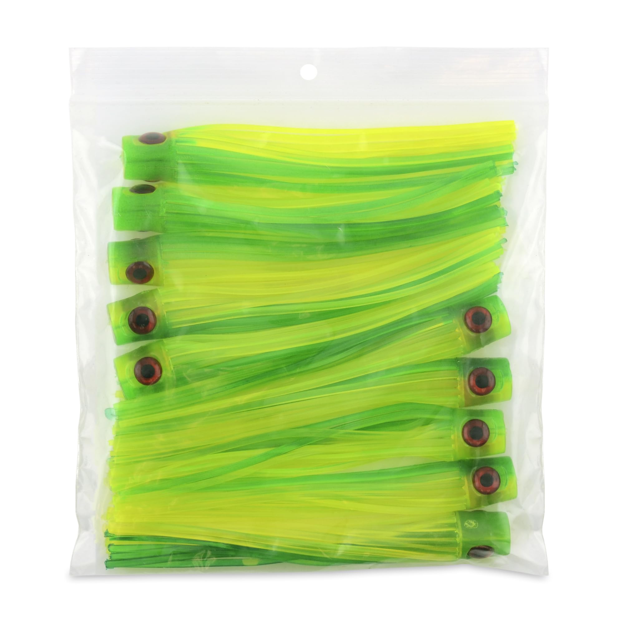 C&H Lures Lil Stubby Chugger green chartreuse in water displays erratic action.