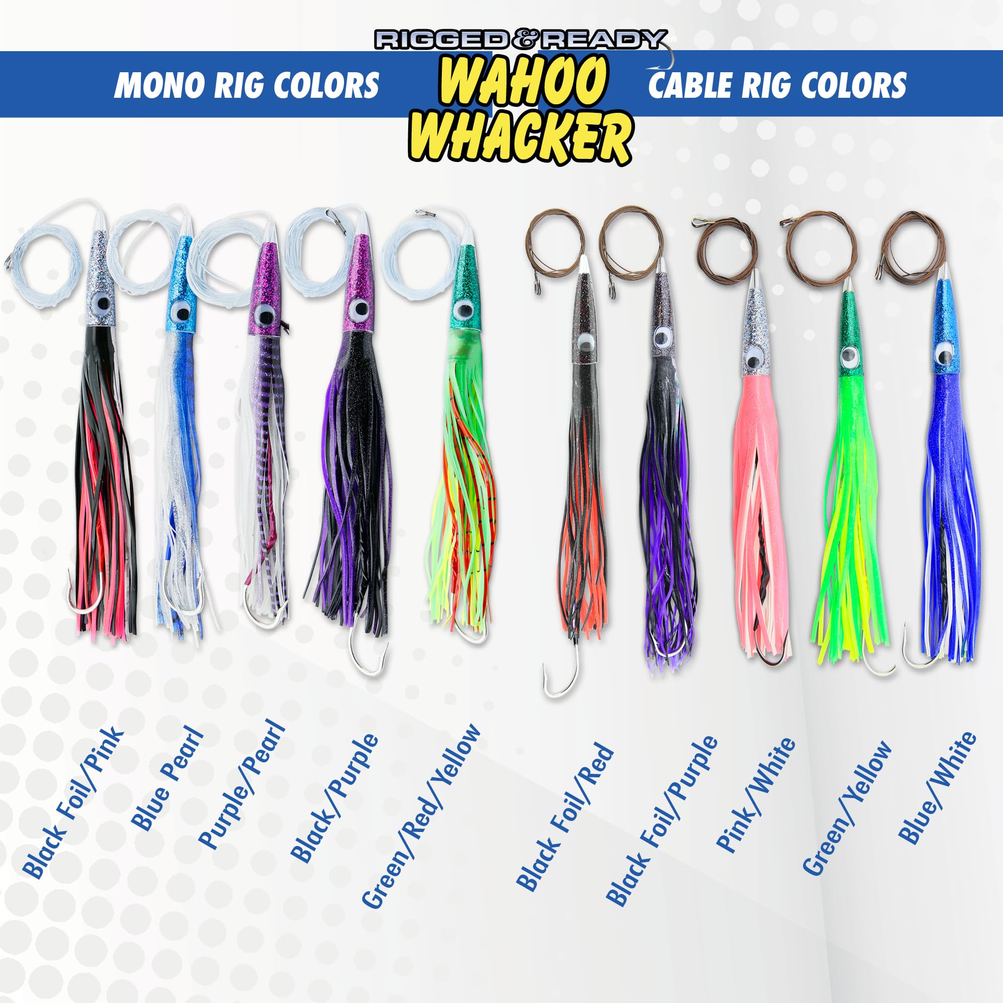 C&H Lures Wahoo Whacker 200 lb mono provides durable offshore performance.