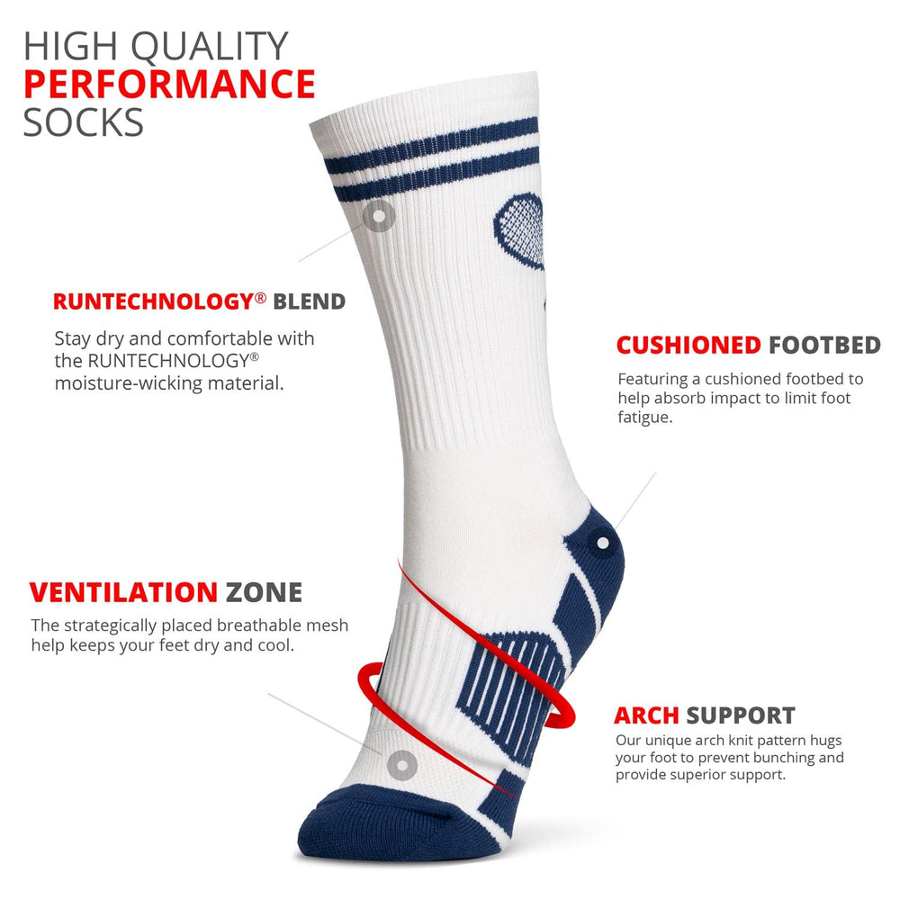 ChalkTalkSPORTS navy socks dual-size pack supports youth and adults for versatile play